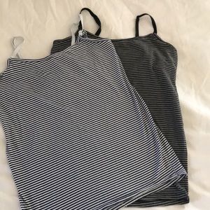 Striped nursing tanks - size medium